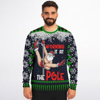 “Working It at the Pole” Funny Christmas Sweat