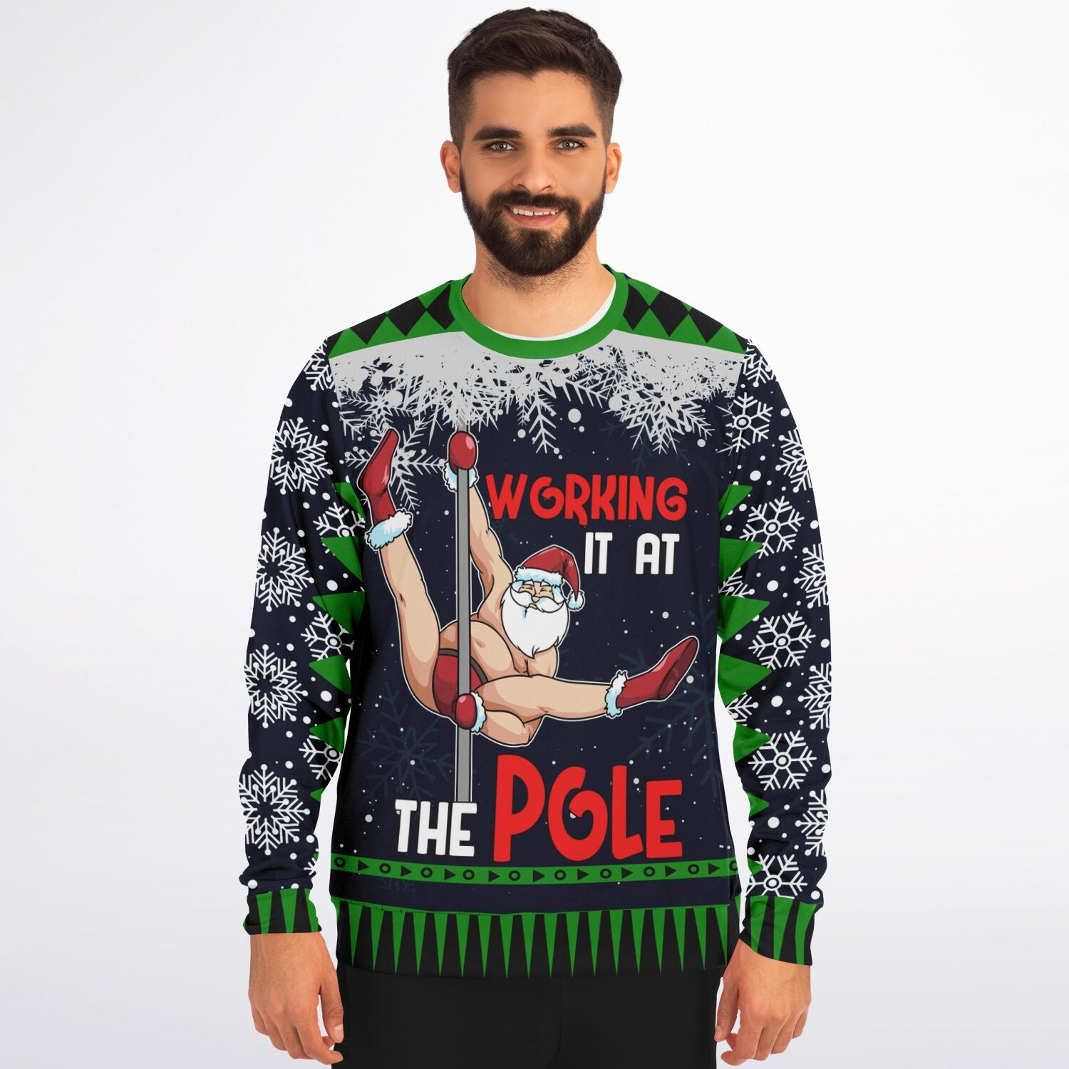 “Working It at the Pole” Funny Christmas Sweat