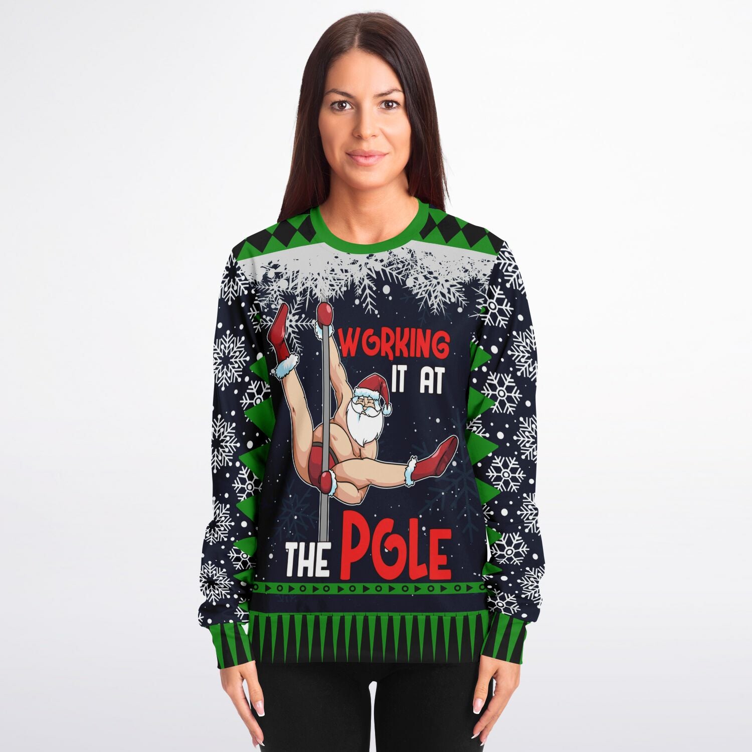 “Working It at the Pole” Funny Christmas Sweat