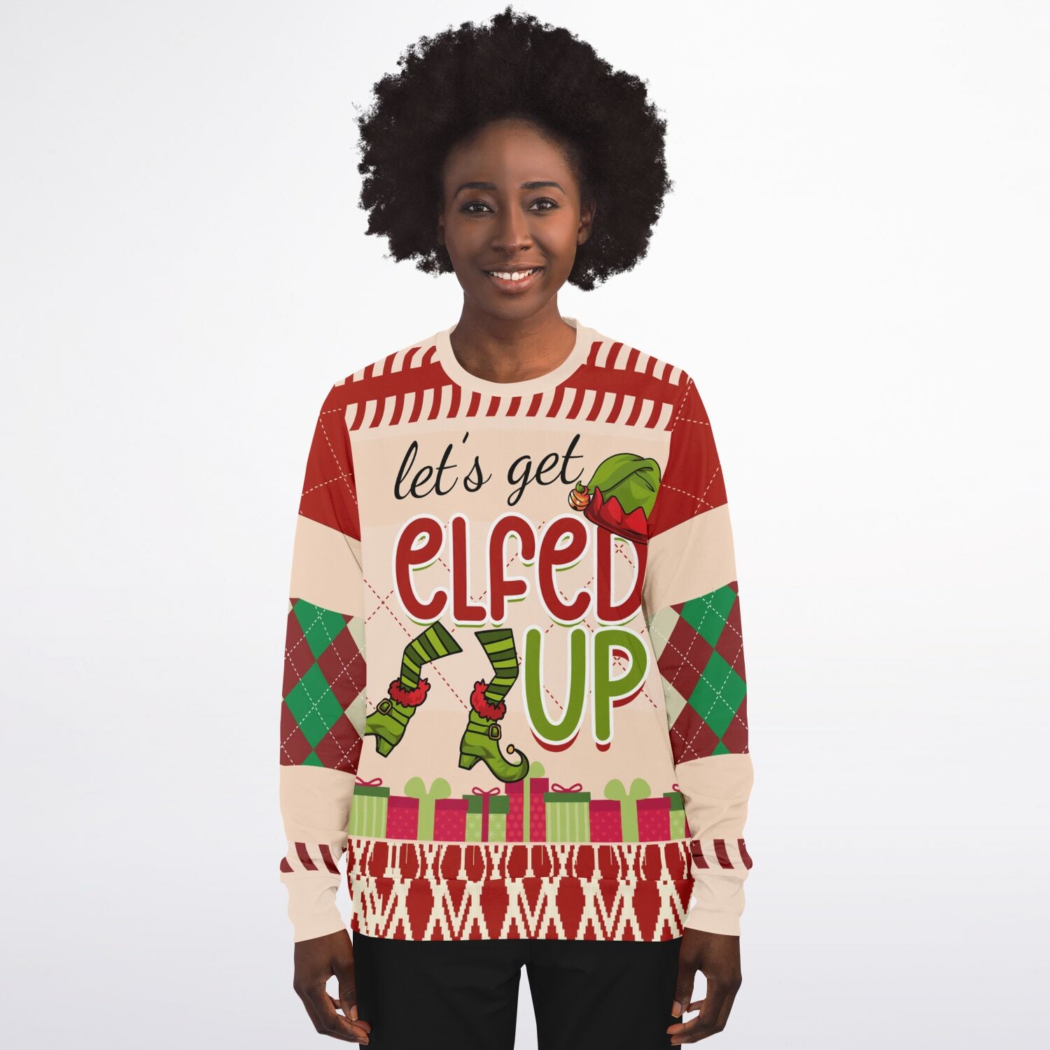 “Let’s Get Elfed Up” Funny Christmas Sweater