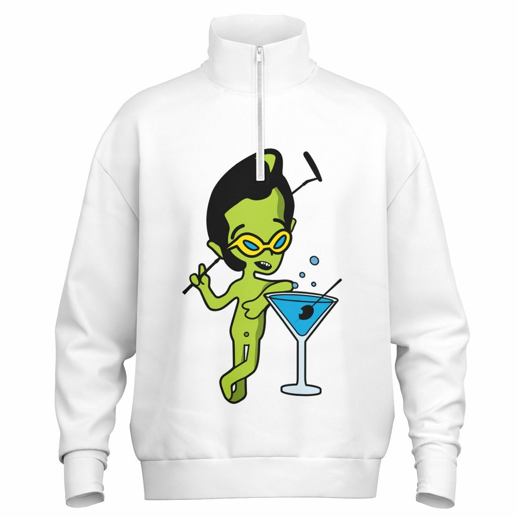 Heavyweight Oversized Quarter Zip Sweatshirt - AOP