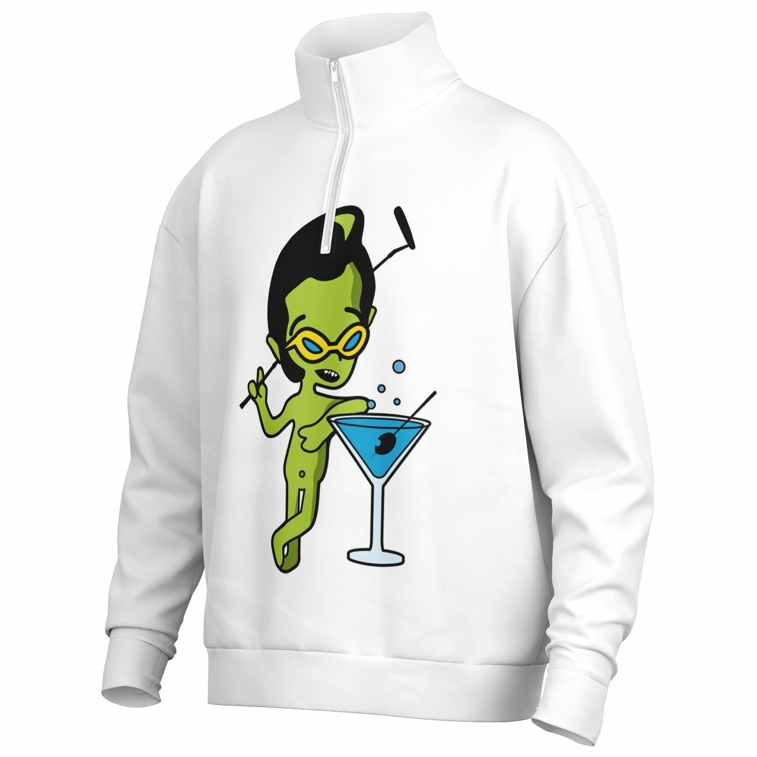 Heavyweight Oversized Quarter Zip Sweatshirt - AOP